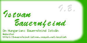 istvan bauernfeind business card